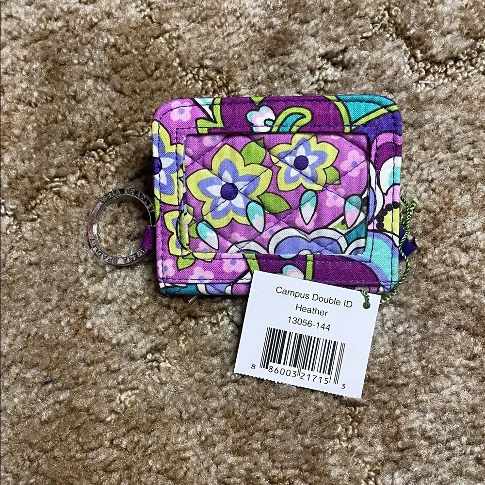 NWT Vera Bradley Purple Campus Double ID Holder - Picture 2 of 4